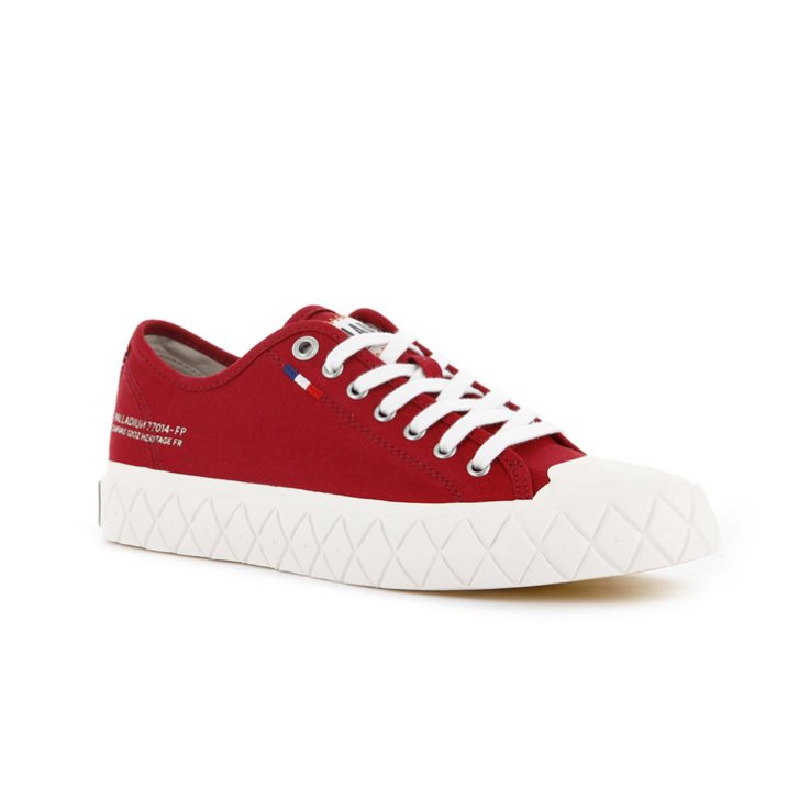 Baskets Palladium Palla Ace Tela Low Tops Femme Rouge | FR XQW241H